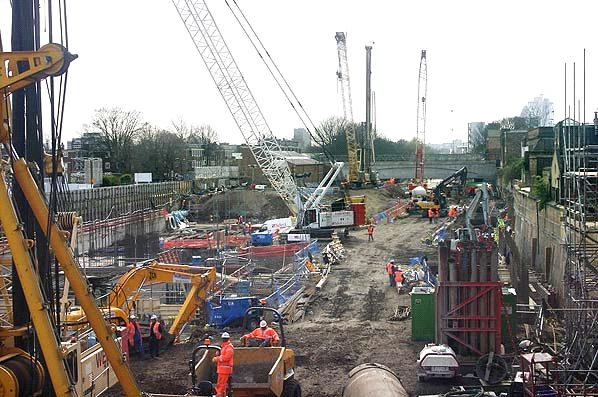 Dalston Junction construction site