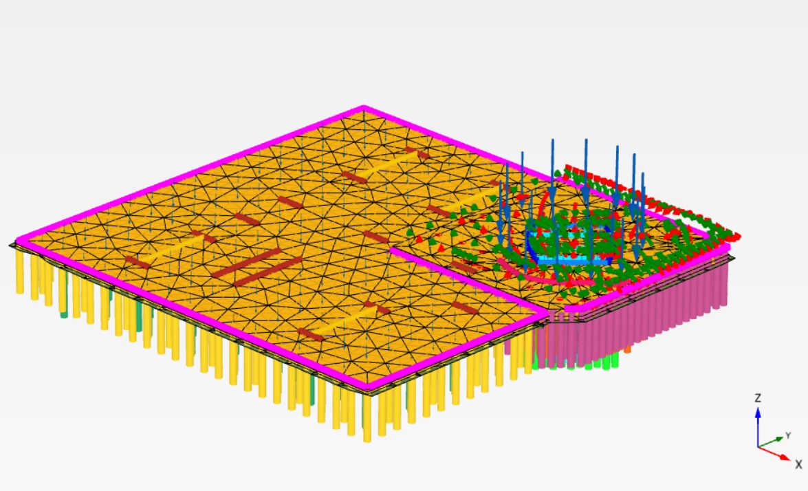 Piled-raft foundation model